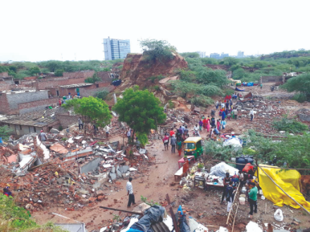 Khori demolition starts, runs into rain, protesting villagers