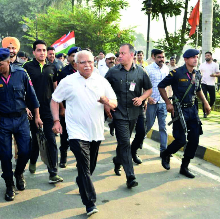 Khattar runs in marathon, launches promotional song of Khelo India Youth Games