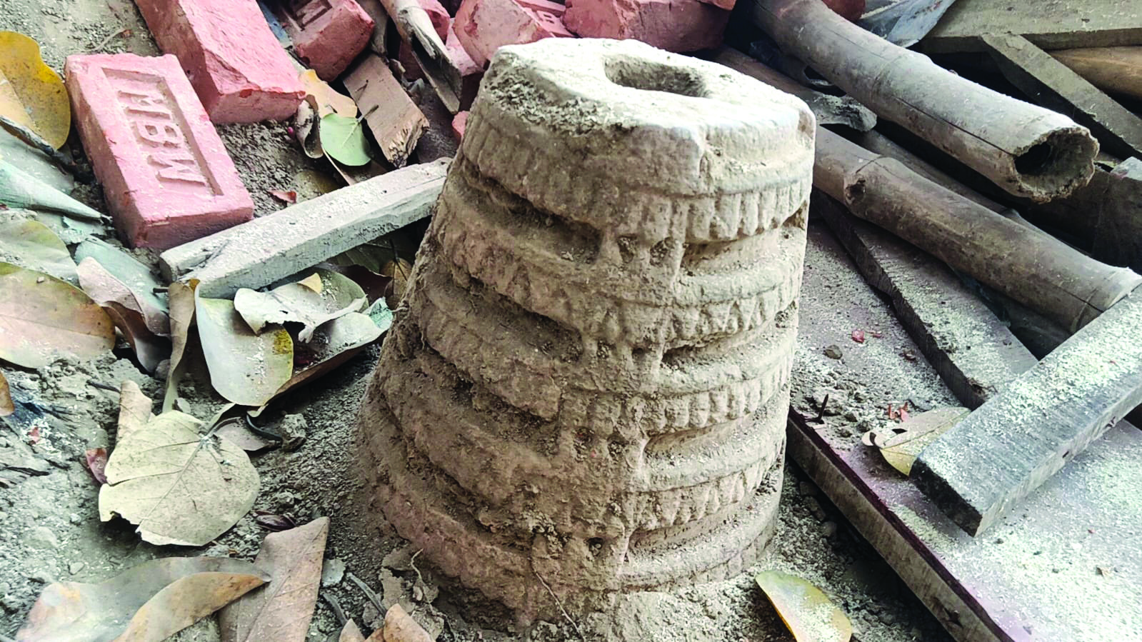 Of a bygone era: Excavation at Malda Court leads to discovery of ‘Votive Stupa’