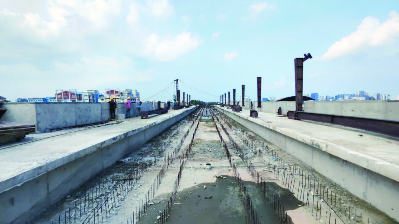 Structural work at Gour Kishor   Ghosh Metro Station completed