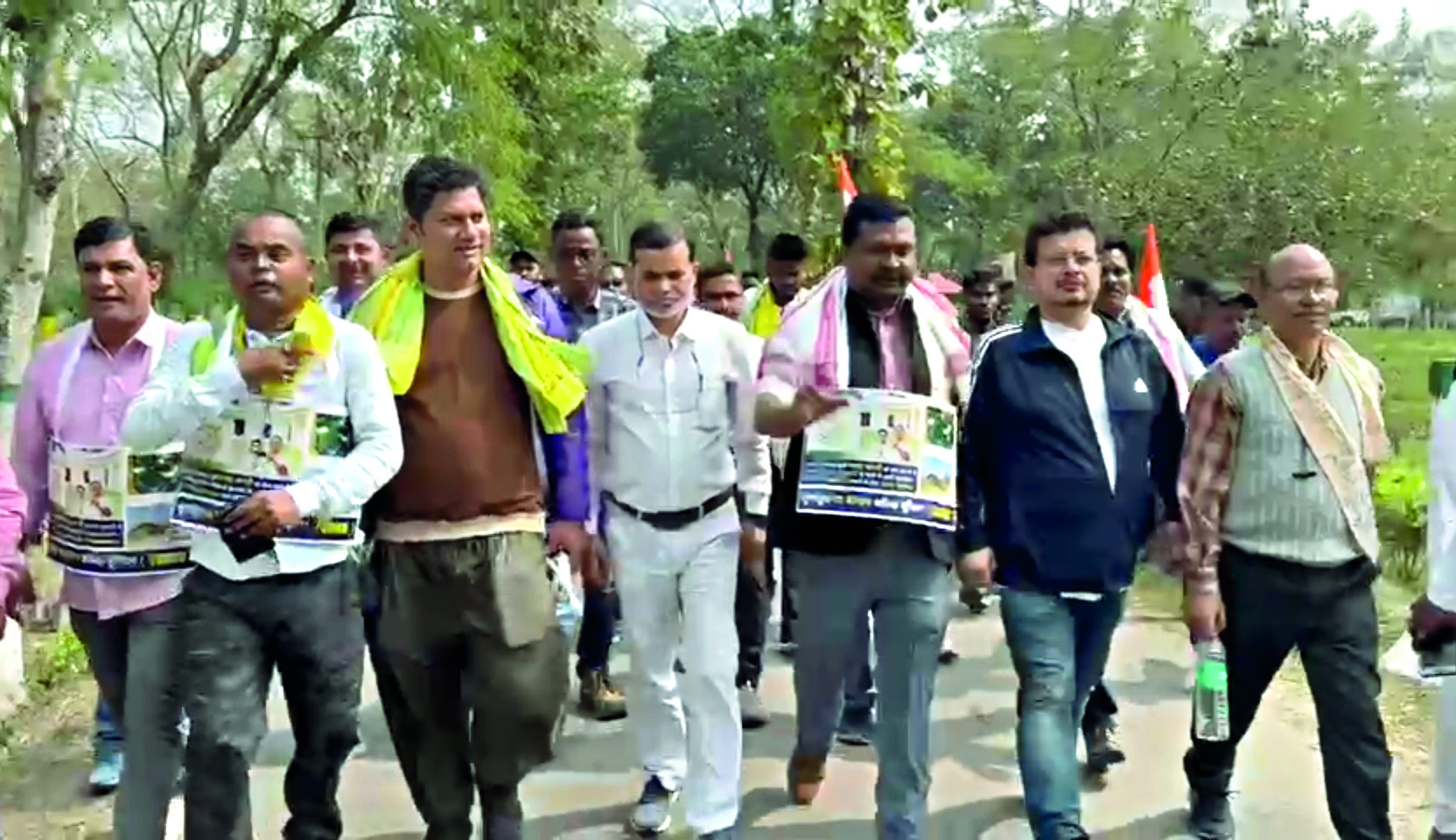 Trinamool Cha Bagan Sramik Union launches its 11-day march