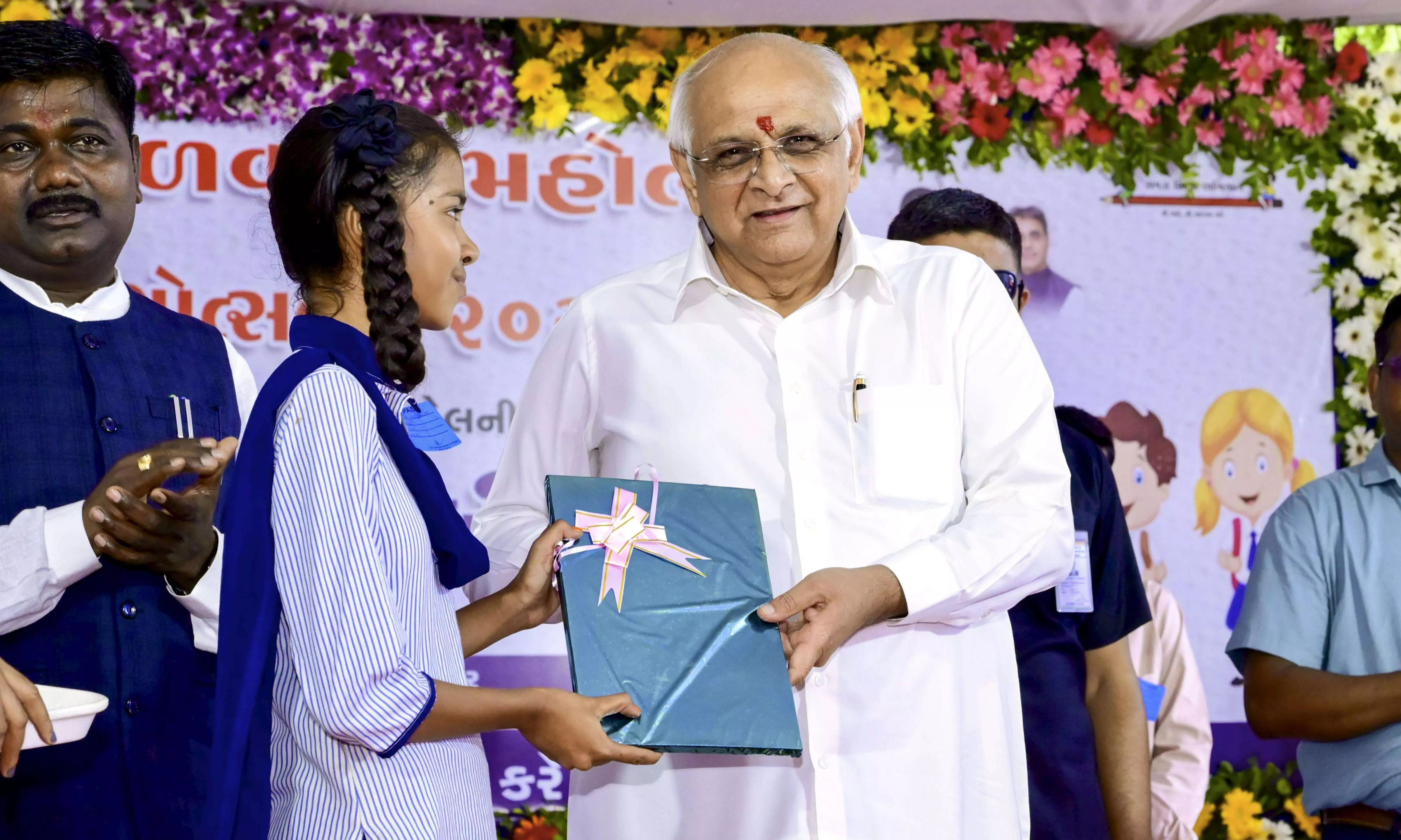 Gujarat CM launches drive to boost school enrollment