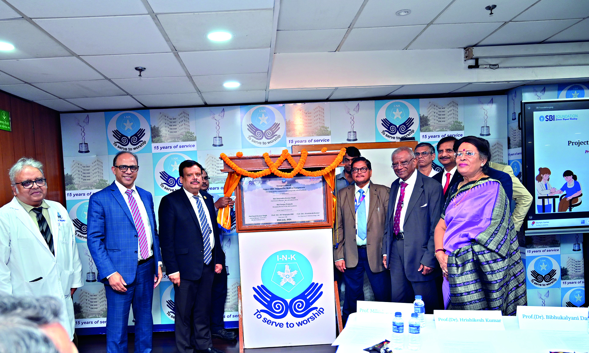 SBI Foundation provides med equipment to Inst of Neurosciences