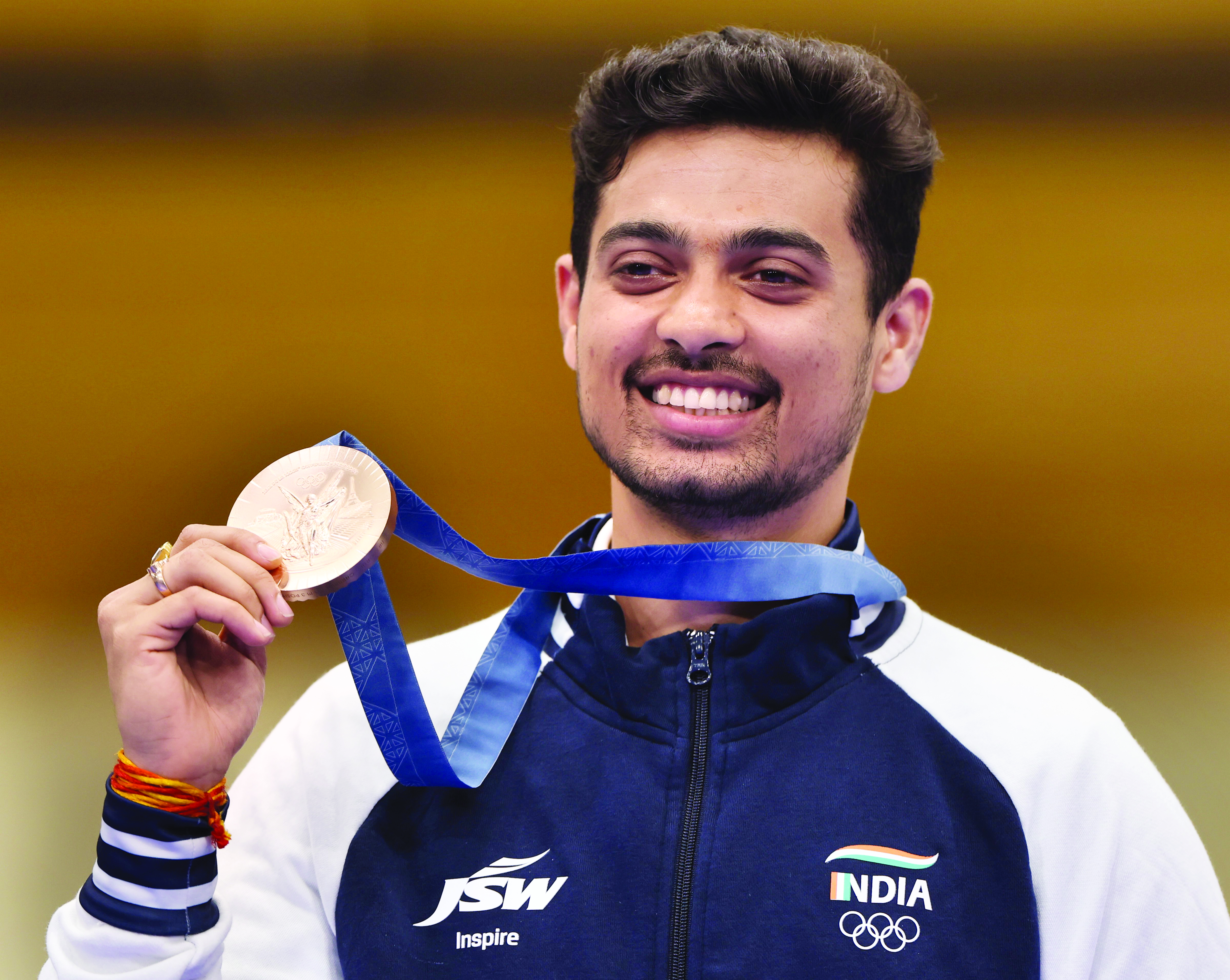 Kusale wins India’s first 50m rifle 3P Olympic bronze