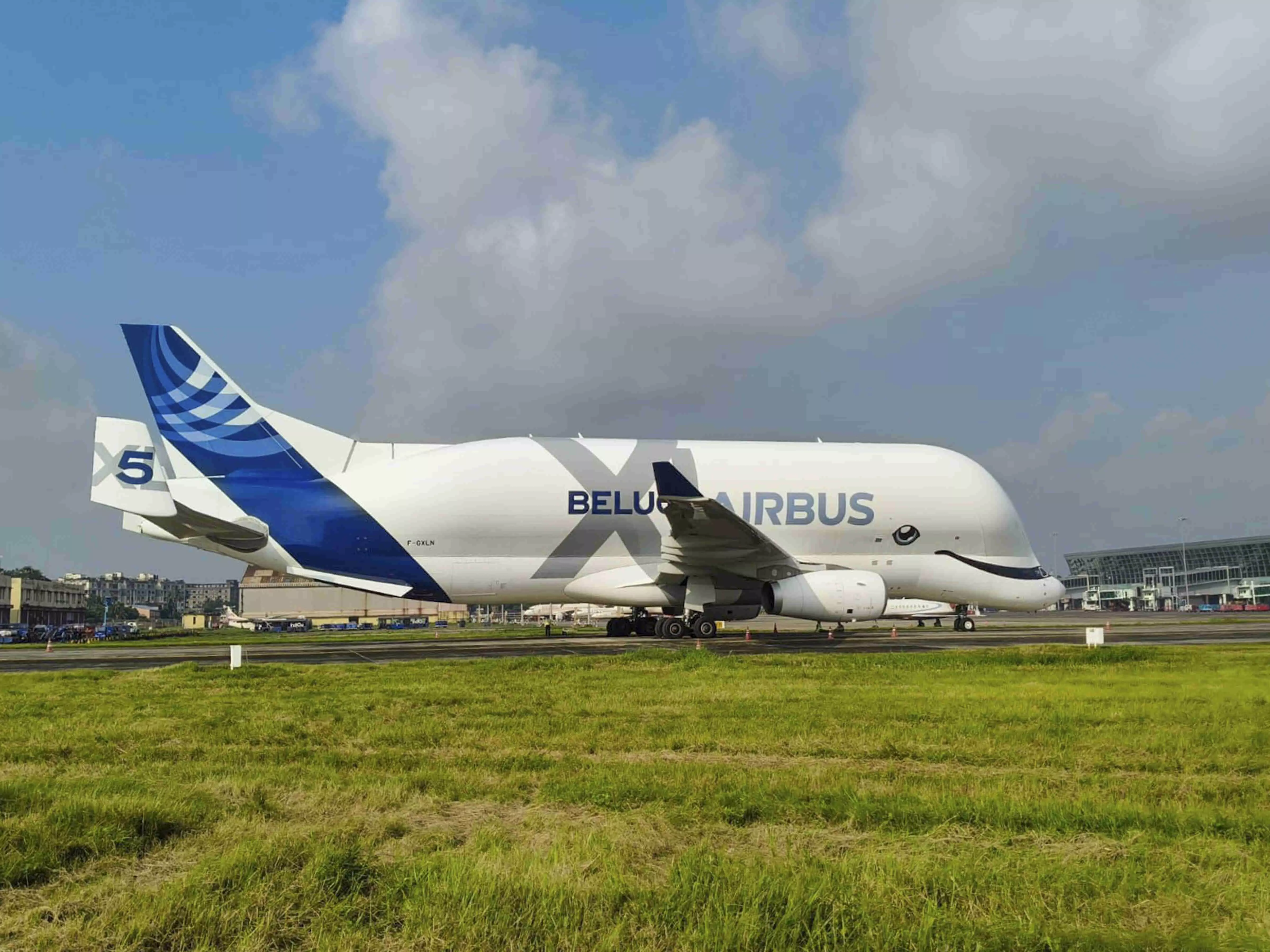 Huge Airbus Beluga aircraft lands in Kolkata