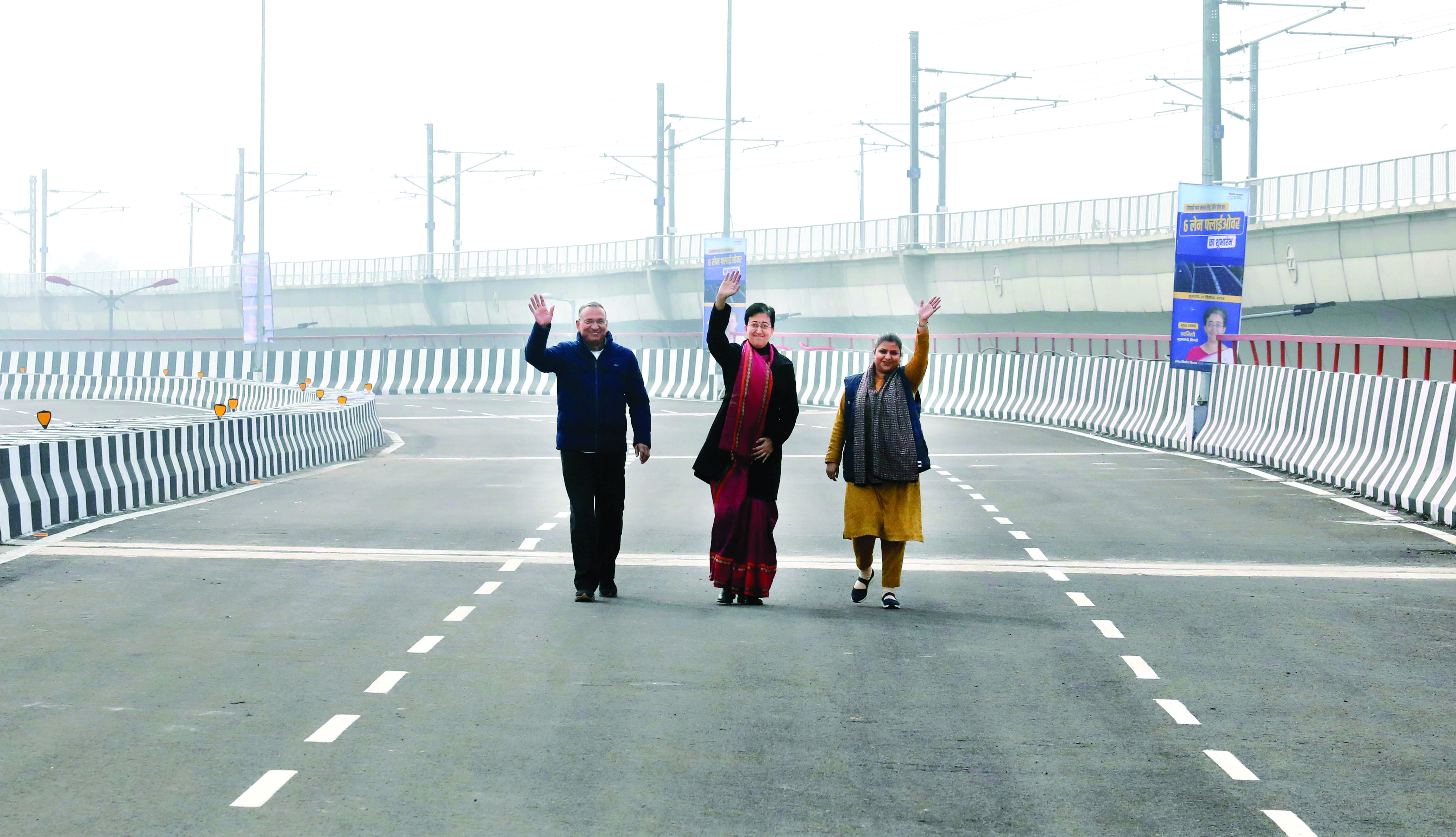 CM unveils six-lane Punjabi Bagh flyover