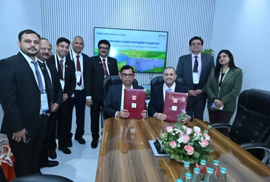 ONGC and Tata Power Renewable Energy Limited aign MoU to collaborate on battery energy storage solutions