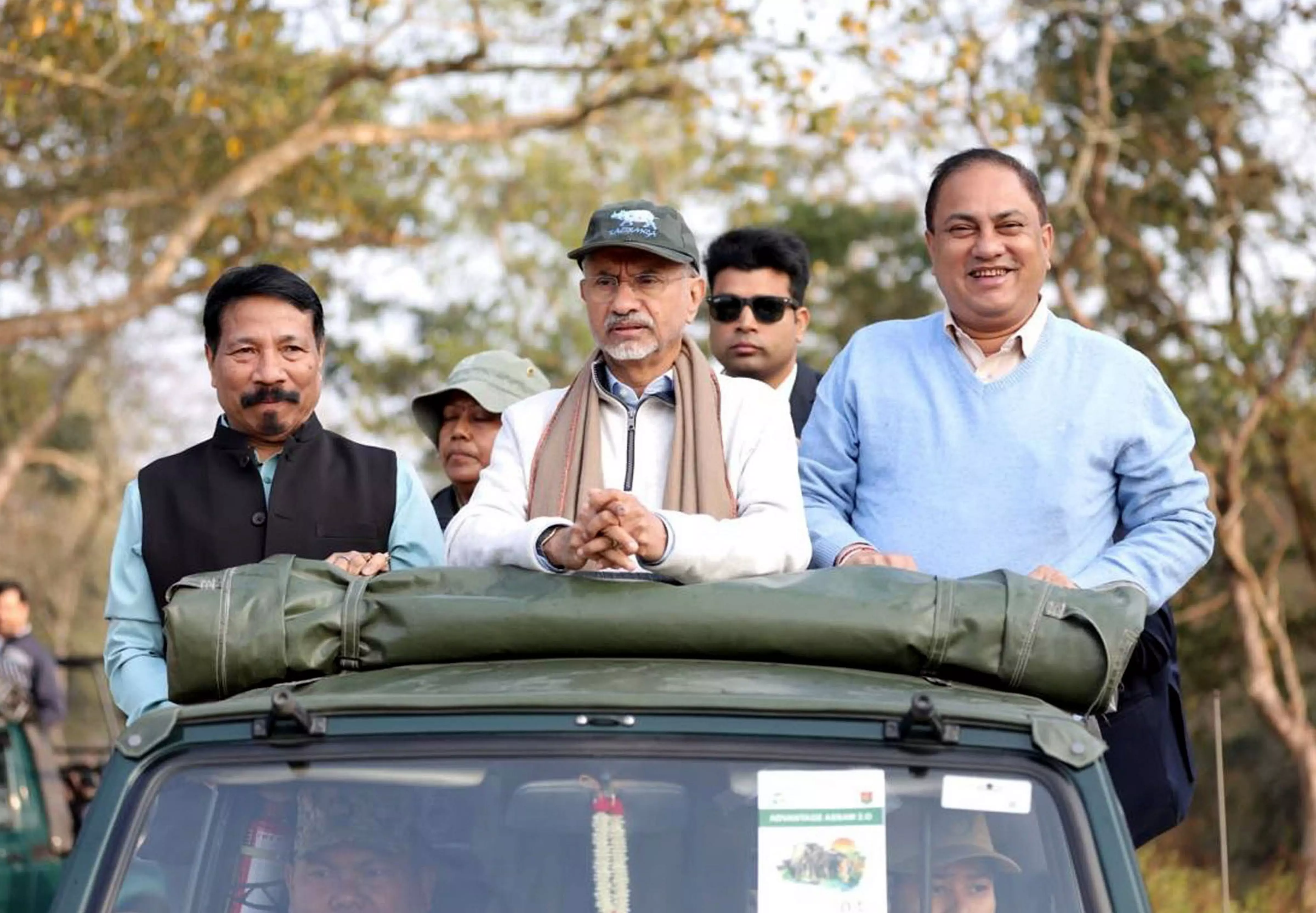 EAM S Jaishankar and Ambassadors of 45 countries take Elephant safari in Kaziranga National Park