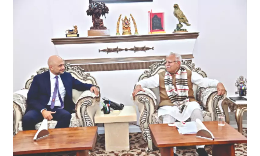 Former UK Finance minister meets Union minister ML Khattar