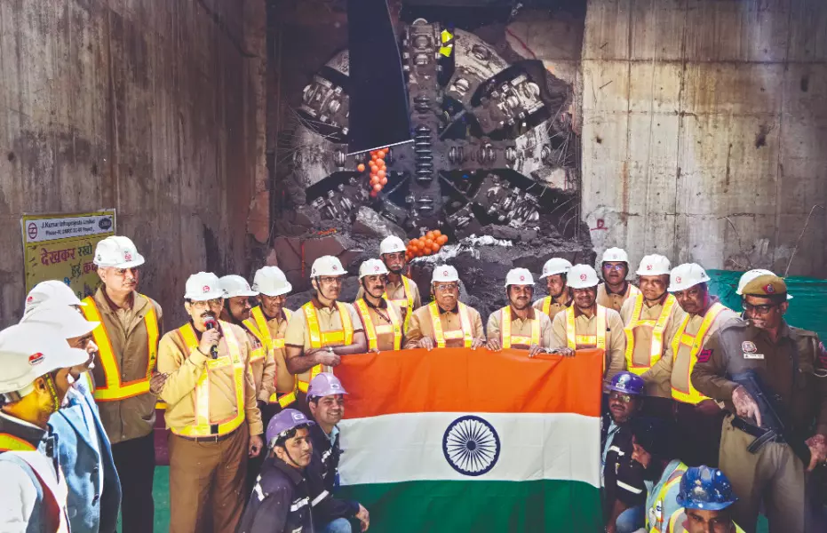 DMRC finishes tunnelling   work on Golden Line proj