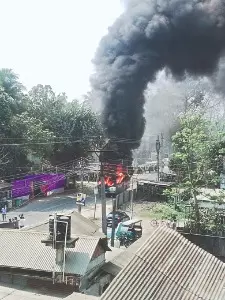 Fire engulfs moving NBSTC bus in Maynaguri