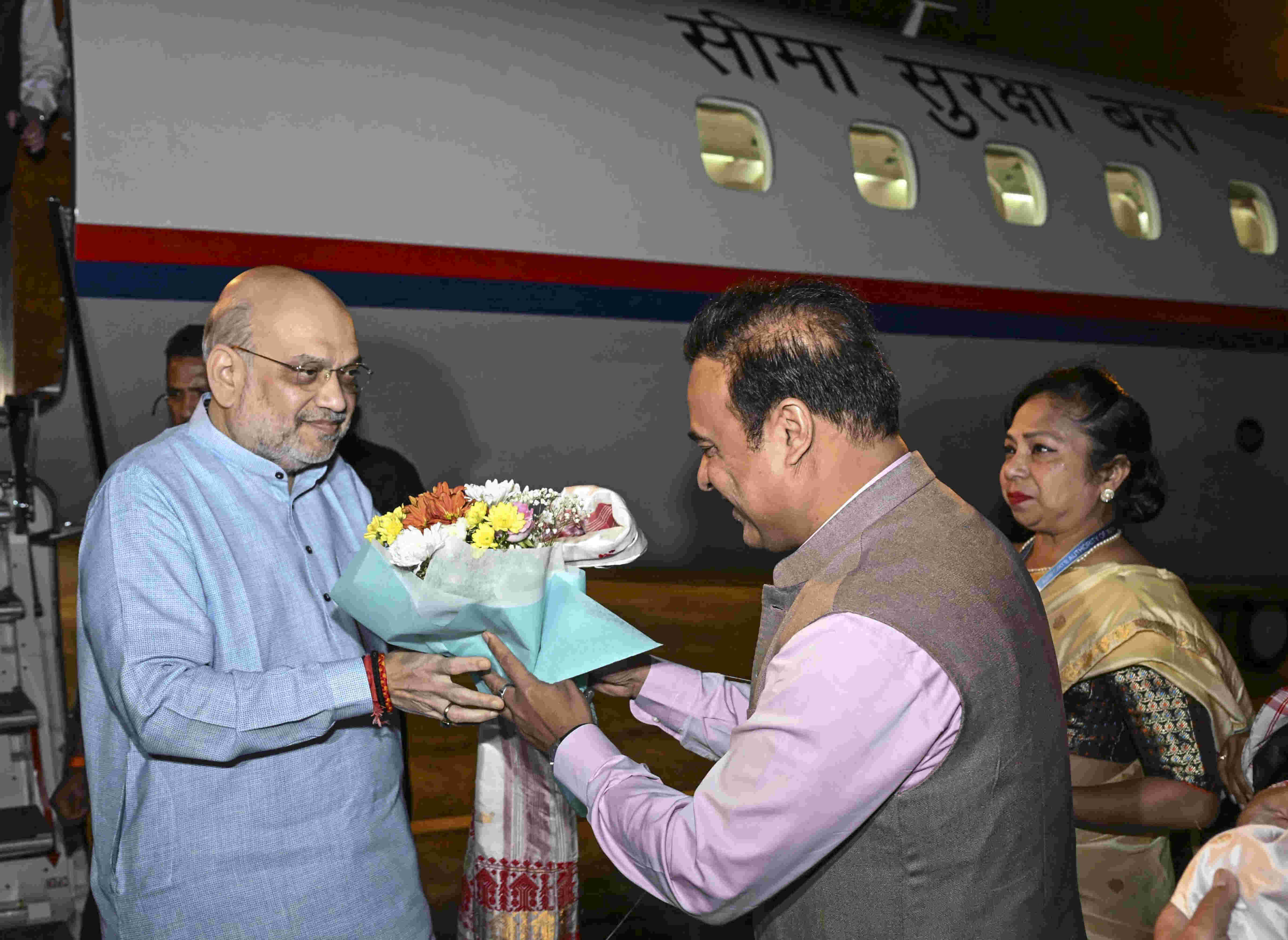 Amit Shah reaches Assam for three-day visit