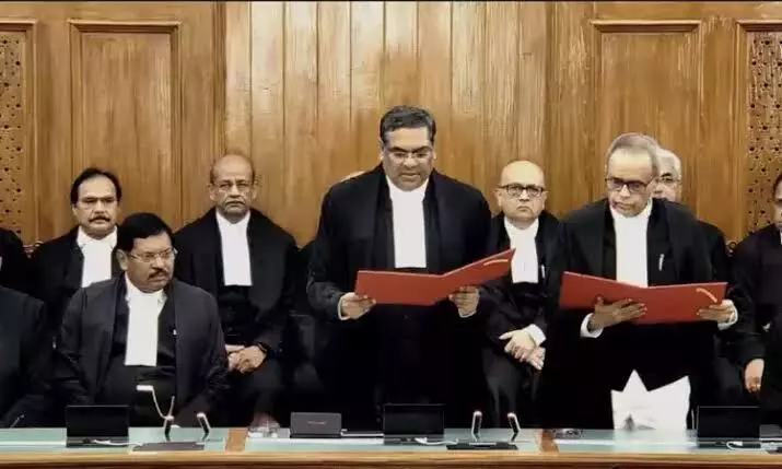 Justice Joymalya Bagchi of Calcutta HC takes oath as SC judge