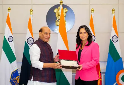 In meeting with Gabbard, Rajnath flags concerns over SFJs activities in US